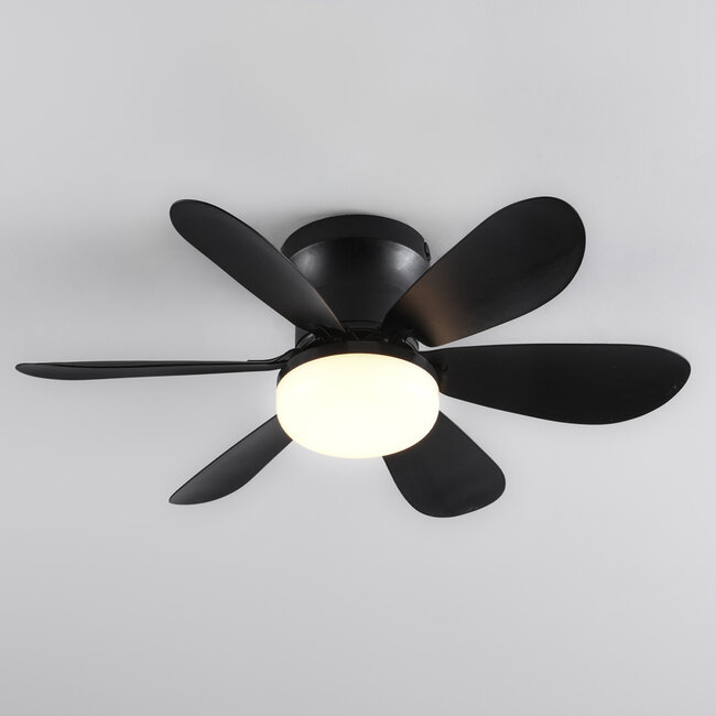 Ventilateur de plafond noir avec LEDs dimmables et température de couleur réglable - Swift