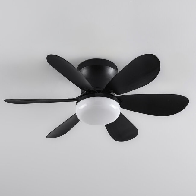 Ventilateur de plafond noir avec LEDs dimmables et température de couleur réglable - Swift