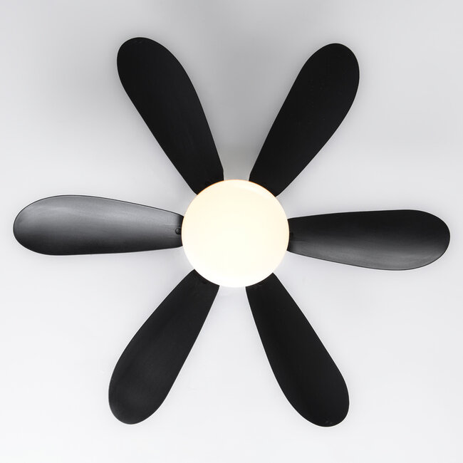 Ventilateur de plafond noir avec LEDs dimmables et température de couleur réglable - Swift