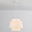 Lampe suspendue Japandi Vilo - tissu blanc