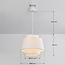Lampe suspendue Japandi Vilo - tissu blanc