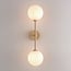 Applique Runda à 2 lumières - beige et verre laiteux
