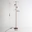 Lampadaire Jesse 3 lumières avec verre opalin - brun