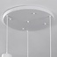 Lampe suspendue moderne Wabi Sabi à 3 lumières avec effet pierre blanc - Kage