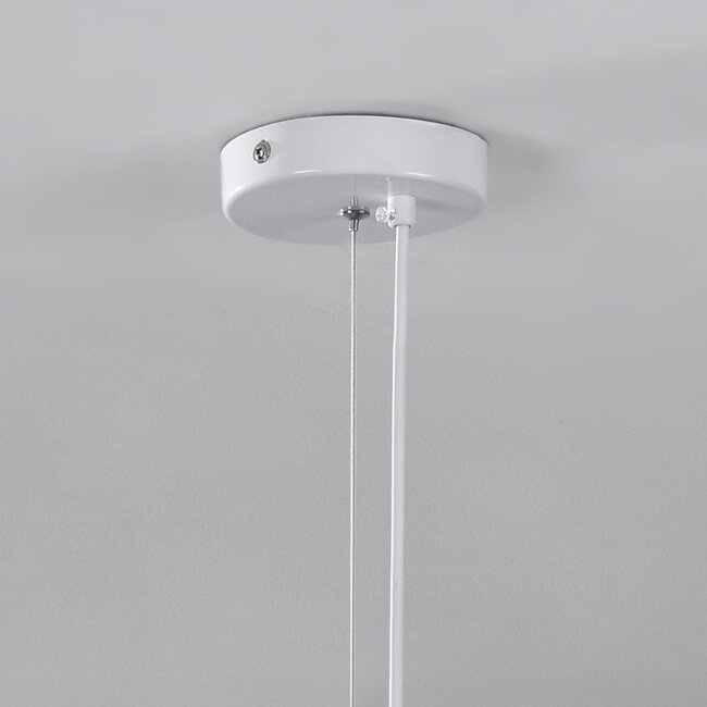 Lampe suspendue Wabi Sabi Urban Stone avec motif en pierre blanche - 80 x 64cm