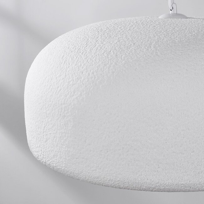 Suspension Wabi Sabi Kaoru Ø60 cm avec effet pierre - blanc