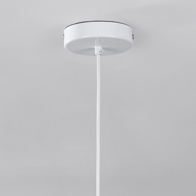 Suspension Wabi Sabi Hana avec effet pierre blanche - Ø28 x 50 cm