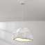 Suspension Wabi Sabi blanche avec effet pierre - Nami, Ø52 cm
