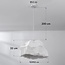 Suspension Wabi Sabi blanche avec effet pierre - Nami, Ø52 cm