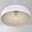 Lampe suspendue minimaliste Wabi Sabi Hinoto avec effet pierre blanche - Ø40 cm