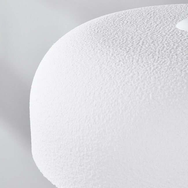 Lampe suspendue minimaliste Wabi Sabi Hinoto avec effet pierre blanche - Ø40 cm