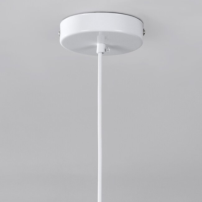 Lampe suspendue minimaliste Wabi Sabi Hinoto avec effet pierre blanche - Ø40 cm