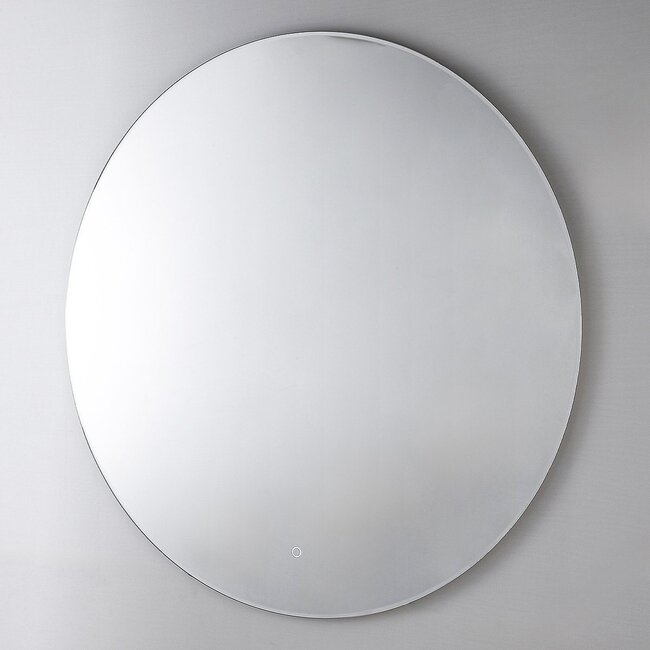 Miroir de salle de bain avec éclairage Reflecta Ø100 cm - LEDs dimmables avec capteur tactile, couleurs réglables et miroir chauffant