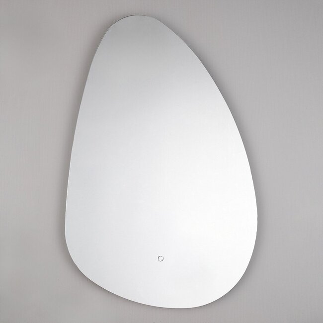 Miroir de salle de bains Glimmer avec lumière variable, capteur tactile, couleurs réglables et miroir chauffant
