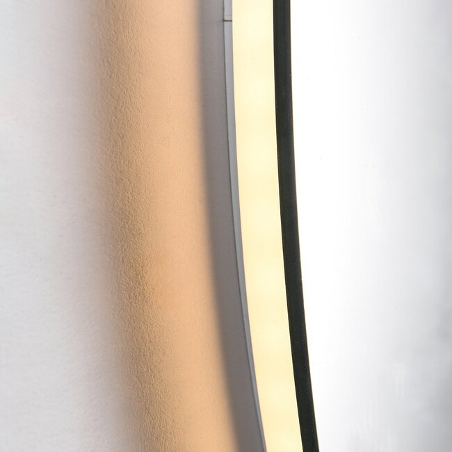 Miroir de salle de bains Shina avec LED dimmables, capteur tactile, couleurs réglables et miroir chauffant