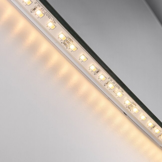 Miroir de salle de bains Vitra avec LED dimmables, couleurs réglables, capteur tactile et miroir chauffant