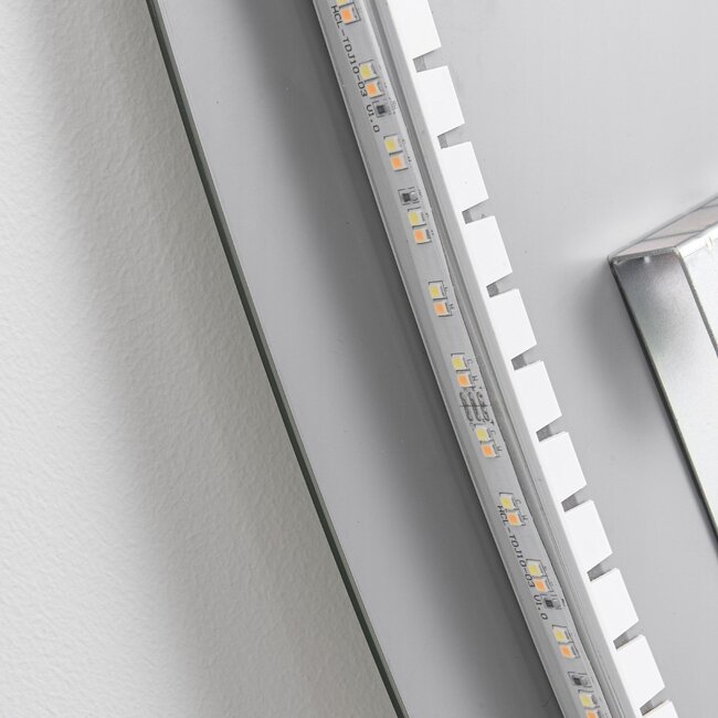 Miroir de salle de bains Vitra avec LED dimmables, couleurs réglables, capteur tactile et miroir chauffant