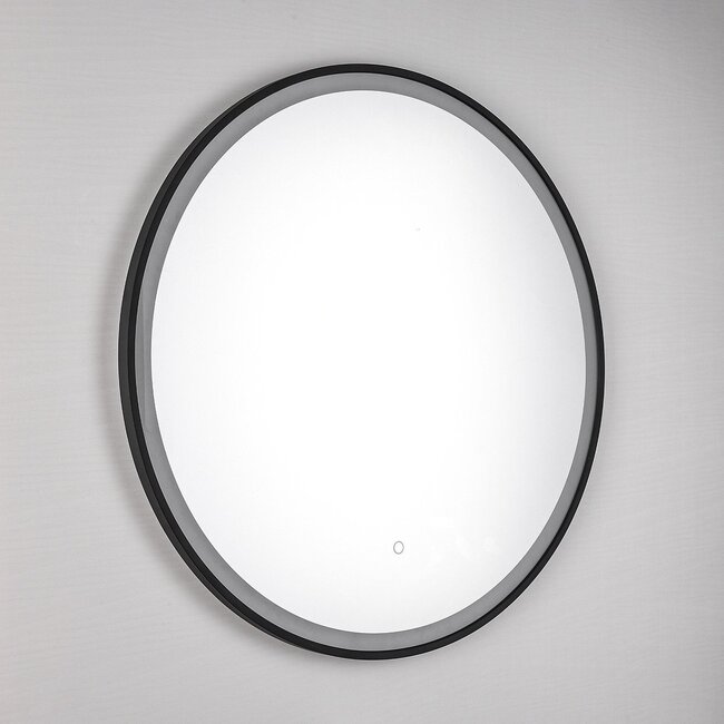 Miroir de salle de bain avec éclairage Radi Ø60 cm - LEDs dimmables avec capteur tactile, couleurs réglables et miroir chauffant