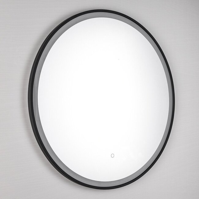 Miroir de salle de bain avec éclairage Radi Ø60 cm - LEDs dimmables avec capteur tactile, couleurs réglables et miroir chauffant