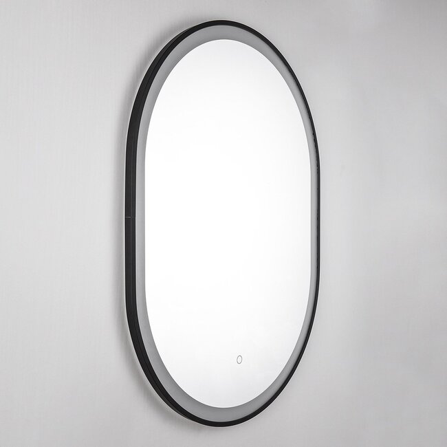 Miroir de salle de bains Flare avec LED dimmables, capteur tactile, couleurs réglables et miroir chauffant