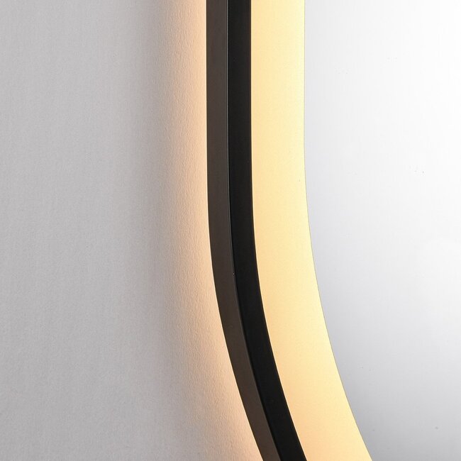 Miroir de salle de bains Flare avec LED dimmables, capteur tactile, couleurs réglables et miroir chauffant