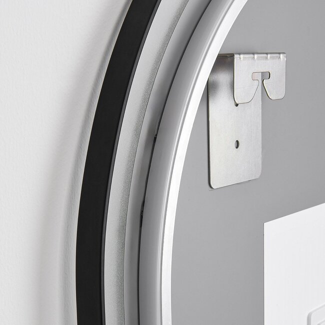 Miroir de salle de bains Flare avec LED dimmables, capteur tactile, couleurs réglables et miroir chauffant