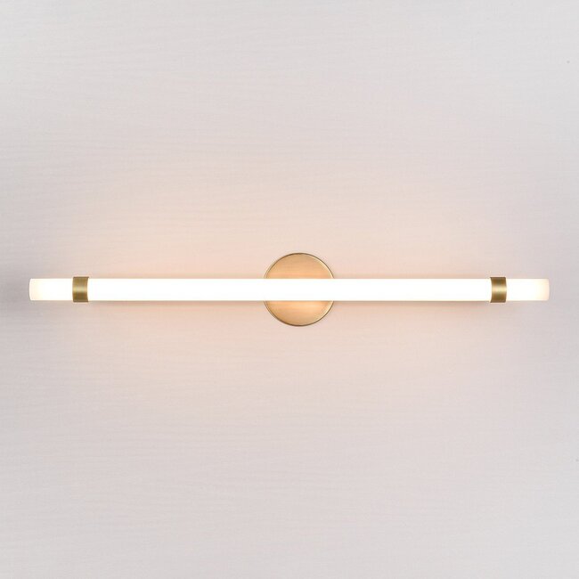 Lampe de miroir de salle de bain dorée avec LED intégrées - Optix