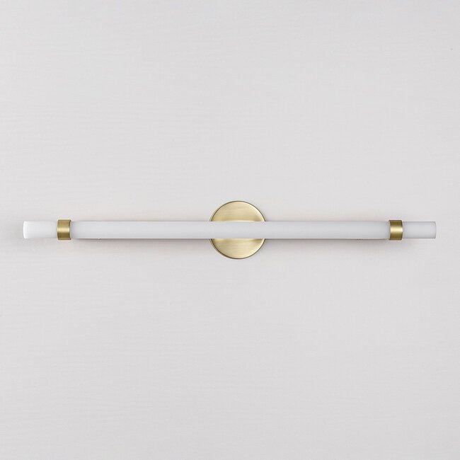 Lampe de miroir de salle de bain dorée avec LED intégrées - Optix