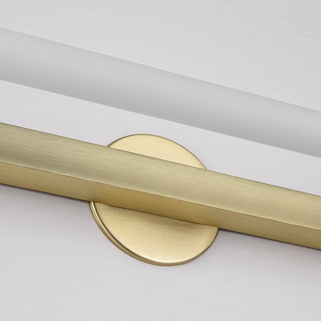 Lampe de miroir de salle de bain dorée avec LED intégrées - Optix