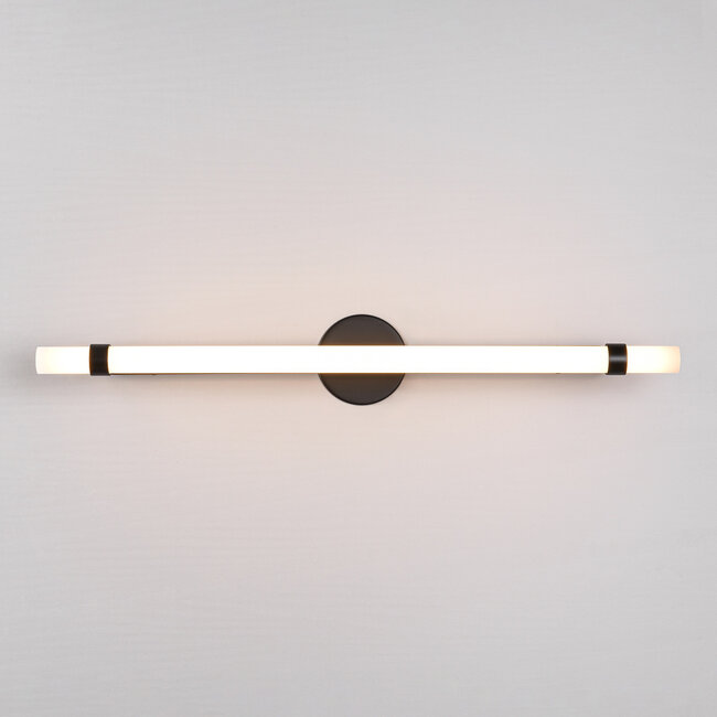 Miroir de salle de bain noir avec LED intégrées - Optix