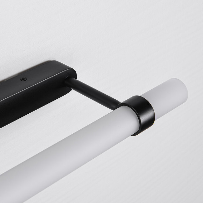 Miroir de salle de bain noir avec LED intégrées - Optix