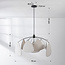 Lampe suspendue en lin, blanc et noir - Floare
