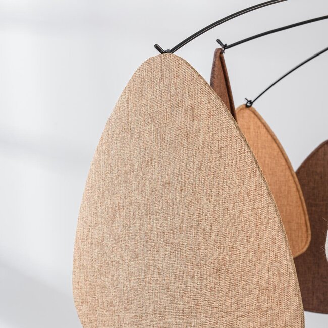 Lampe suspendue moderne noire Floare, trois couleurs de lin