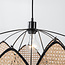 Lampe suspendue boho noire Floare en rotin
