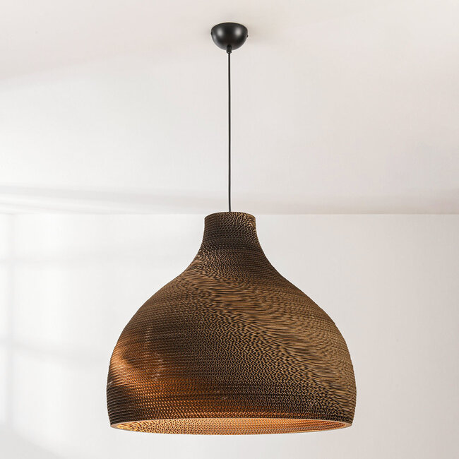 Lampe suspendue en carton Soluna - Ø60 cm