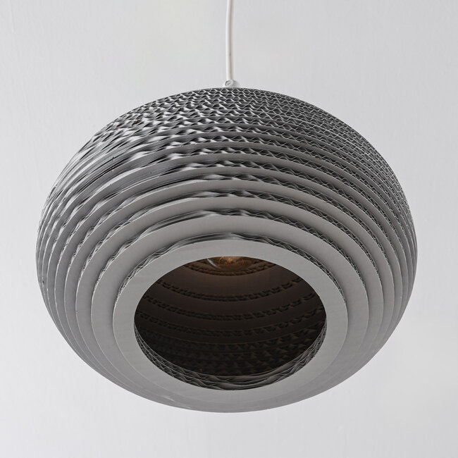 Lampe suspendue moderne en carton Folia, 3-lumières - blanc