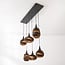 Suspension 6 lumières Sferra - carton recyclé