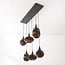 Suspension 6 lumières Sferra - carton recyclé