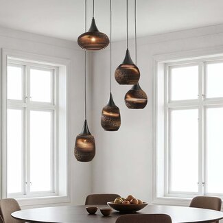 Lampe suspendue design à 5 lumières en carton - Filtra