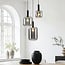 Suspension 3 lumières Rustique - verre fumé