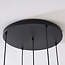Suspension 5 lumières Rustique - noir et verre marron foncé