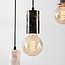 Suspension industrielle Caverna 6 lumières avec détails en marbre (ampoules E27 non incluses)