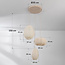 Suspension japandi à 3 lumières avec lanternes en tissu beige - Fabrica