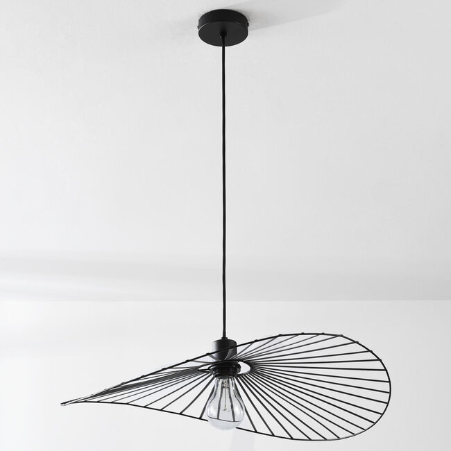 Lampe suspendue Linae en métal noir