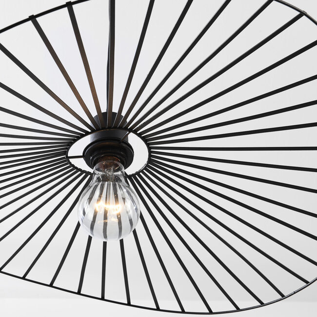 Lampe suspendue Linae en métal noir