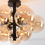 Plafonnier 12 lumières Decora - verre ambré