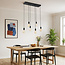 Lampe suspendue industrielle à 6 lumières Nivelle - noir