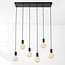 Suspension 6 lumières sur câble Nivelle - noir (ampoules E27 non incluses)