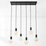 Lampe suspendue industrielle à 6 lumières Nivelle - noir