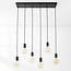 Suspension 6 lumières sur câble Nivelle - noir (ampoules E27 non incluses)